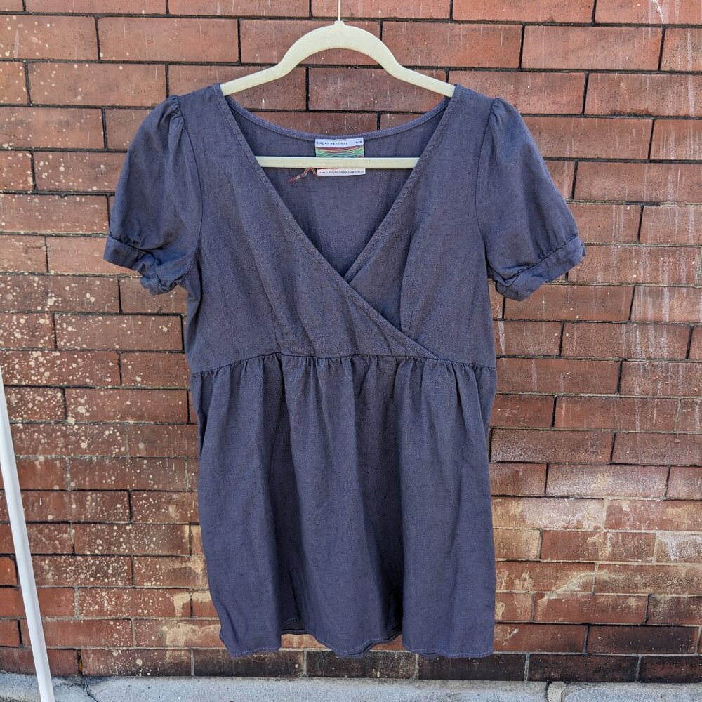 Linen wrap top